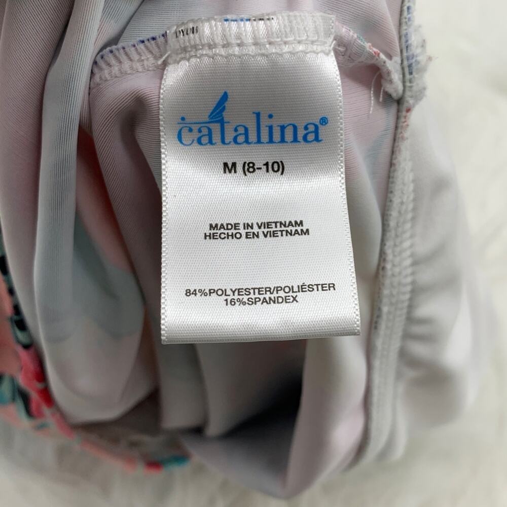 Catalina Pink Floral Tankini Womens Size M - Picture 3 of 3